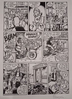 Frank Margerin - 1 Original page - je veux une Harley - Planche 5 du tome 5 | Catawiki