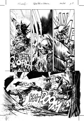 Jonas Scharf | Infernal Hulk vs Wolverine Page 9 | Geoff M Art Sales