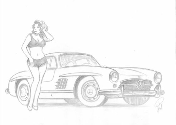 Laurent Paturaud - 1 Pencil drawing - Noces de Plomb | Catawiki