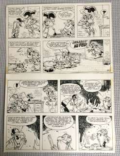 Remacle, Marcel | Original page (p.11 A + 11 B)  - Ouwe Niek en Zwartbaard 18  - In vlammende woede | Catawiki