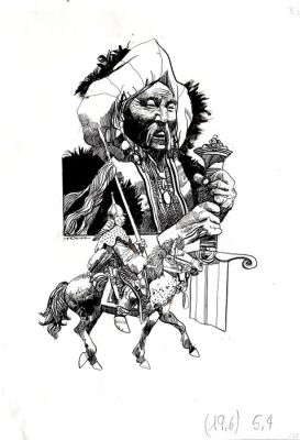 Toppi, Sergio - 1 Original drawing - Gengis Khan - Manon | Catawiki