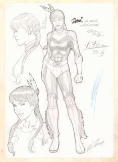 Al Rio - dani moonstar model sheet - signed
