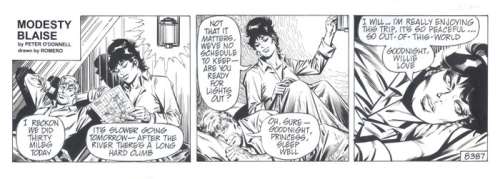 Romero, Enrique Badia | Original Inked Strip  - Modesty Blaise | Catawiki