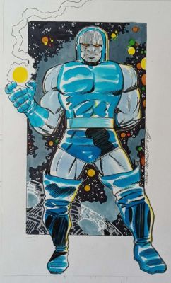 Angel Gabriele - 1 Original colour drawing - Darkseid - Seigneur d’Apokolips