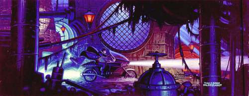 Brothers Hildebrandt | Pre-Production Art Motorcycle Chase | Spiderweb Art Gallery