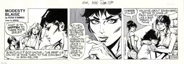 Romero, Enric Badia - 1 Original page - Modesty Blaise - strip #7028 - 1988 | Catawiki