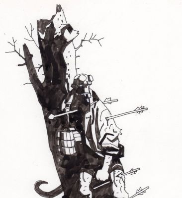 Mike Mignola - 1 Original drawing - Hellboy - 2000 | Catawiki