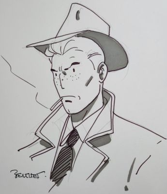 Philippe Berthet - 1 Pin up - Le privé d’Hollywood - Dessin original | Catawiki