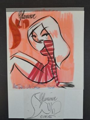 Lapone, Antonio - 1 Original colour drawing - Glamour Sun | Catawiki