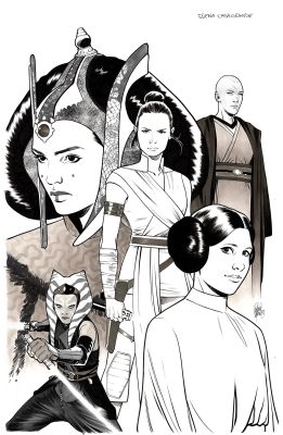 Continue shopping - STAR WARS SHADOW OF MAUL #1 ELENA CASAGRANDE ORIGINAL COVER ART