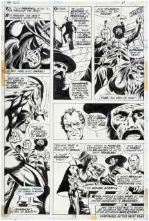 "ADVENTURE INTO FEAR" #20 PAUL GULACY  COMIC BOOK PAGE ORIGINAL ART FEATURING MORBIUS THE VAMPIRE. | Hake’s
