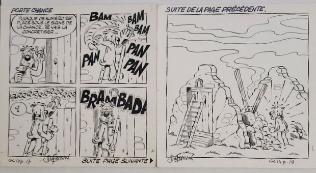 Dufranne, Henri - 2 Original page - Gai Luron T14 - 1970 | Catawiki