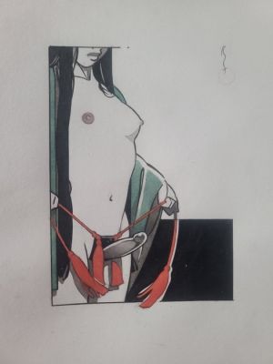 Michetz, Marc (Degroide, Marc ) - 1 Original colour drawing - Gode Ceinture | Catawiki