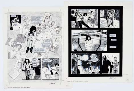 Judge Dredd Magazine #83 (1995) 2 pages of original artwork drawn,… | Comic Book Auctions ltd