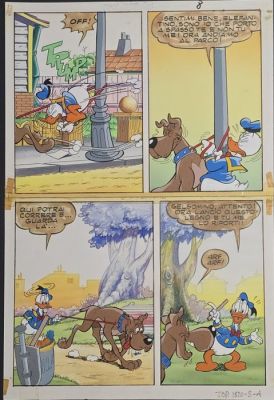 Chierchini, Giulio - 1 Original page - Paperino Dog Sitter - Topolino #1820 pg. 8 - 1990 | Catawiki