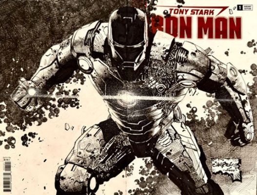 Continue Shopping | IRON MAN WRAPAROUND BLANK SKETCH COVER SKETCH BY JIMBO SALGADO | Scott’s Collectables