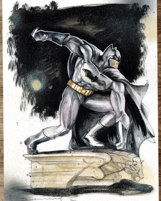 Nacho G. Benavente Œuvre d’art en médias mixtes originale - Batman “Gotham Guardian” – Hand Signed | Catawiki