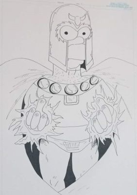 Studio Matt Groening - 1 Original drawing - The Simpsons, Magneto - Homeragnéto | Catawiki