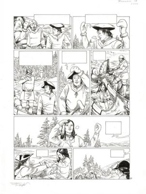 Ersel - 1 Original page - Les Pionniers du Nouveau Monde - T18 Le grand rendez-vous - 2011 | Catawiki