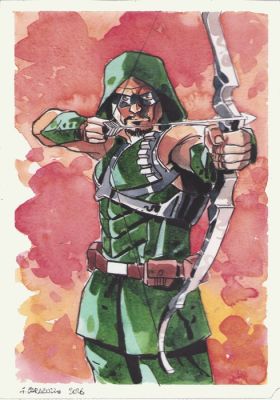Caracuzzo, Giancarlo - 1 Original colour drawing - Green Arrow - 2026 | Catawiki