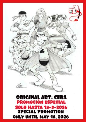Joaquín Cera | Original drawing – Pafman Street Fighter + Comic: Lo mejor de Pafman (with original drawing)- Cera | Origin Of Comics