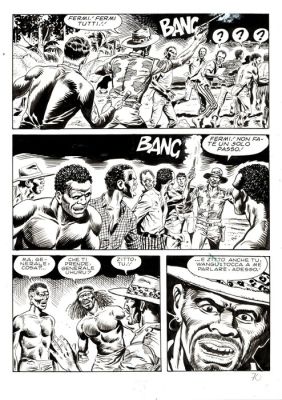 Bignotti, Franco - 3 Original page - Mister No #183 - "Lo stregone Kikuyu" - 1990 | Catawiki