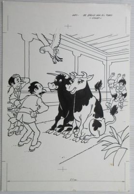 Jef Nys - 1 Original cover - Jommeke - De bruid van El Torro - 1987 | Catawiki