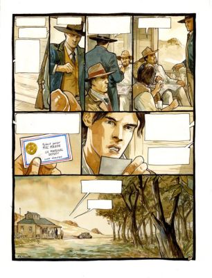 Berlion, Olivier - 1 Original colour page - Le Kid de l’Oklahoma - 2011 | Catawiki