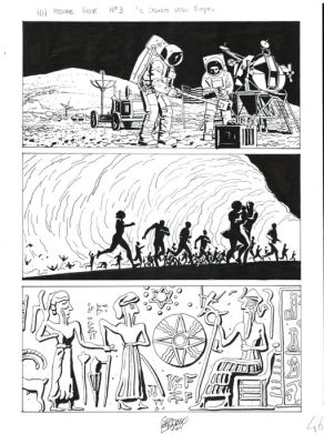 Bonazzi, Germano - 4 Original page - Nathan Never Missione Giove #3 - "Il segreto degli Eloym" - 2021 | Catawiki
