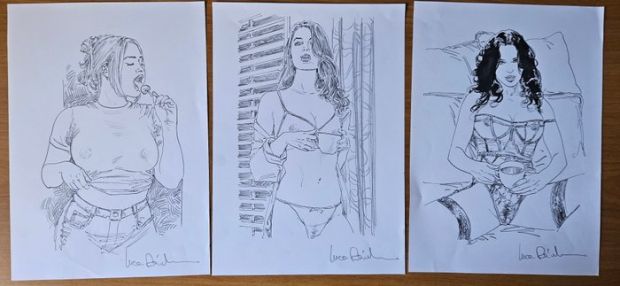Luca Raimondo - 3 disegni preparatori | Catawiki