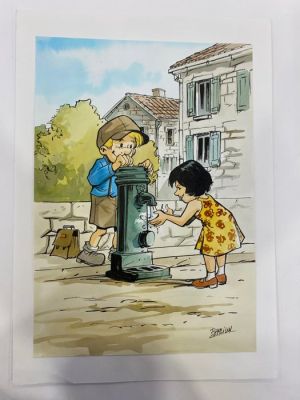 Berlion, Olivier - 1 Original colour drawing - Le cadet des Soupetard | Catawiki