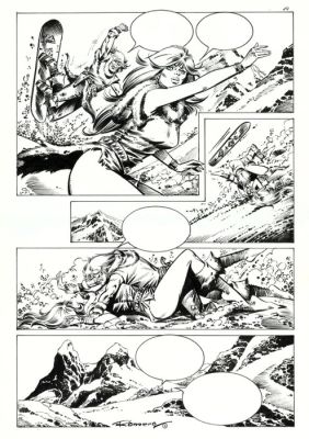 Romero, Enric Badia - 1 Original page - Axa - Beauty and the Beast - Signed - 1991 | Catawiki