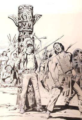 Muzzi, Virgilio - 1 Original drawing - Tex Willer - Al Palo della Tortura | Catawiki