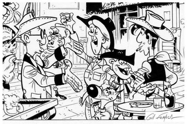 Formosa, Gil - 1 Original drawing - Lucky Luke - Page de garde | Catawiki
