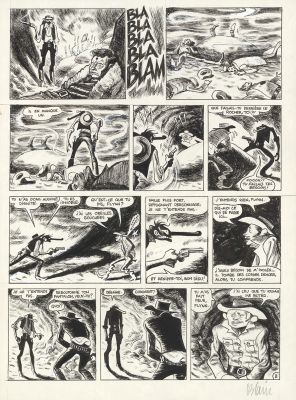 Christophe Blain - Gus - Happy Clem (T.4) - Planche originale n°8, présence de rustines