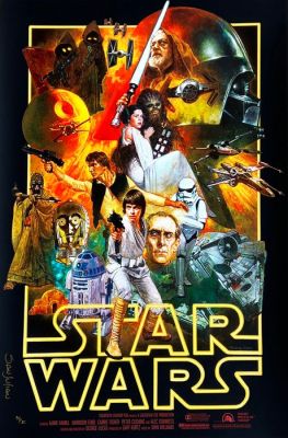 Sanjulian - Affiche Star Wars : Édition Noire - Luxury Limited Screen 6/15 – Hand Signed in Gold | Catawiki