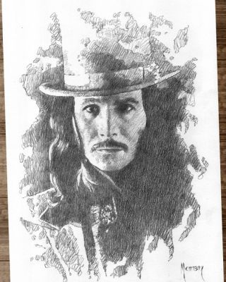 Maren – Gary Oldman dans le rôle de Dracula – Dracula de Bram Stoker - Hand Signed Original Pencil Artwork