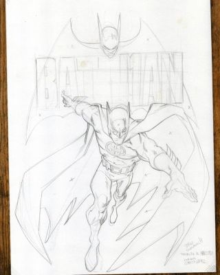 Sergi Domènech - Batman Hommage à José Luis García-López - Hand Signed Original Pencil Artwork | Catawiki