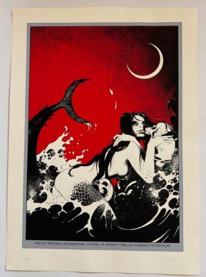 Bourgeon - 1 Original drawing - BIFF - Sérigraphie Festival du Film Fantastique - Signée - 1994