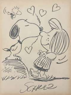 Schulz, Charles M. - PEANUTS - SNOOPY AND PEPPERMINT PATTY Specialty Drawing | ComicConnect
