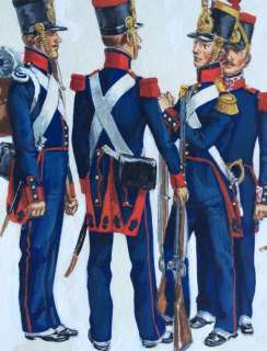Funcken | original Illustration in gouache (p.47) for "L’Uniforme & les Armes des soldats du 19e siècle vol.1"  - (1981) | Catawiki