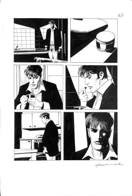 Corrado Roi – Tavola Originale - “Dylan Dog” - china su cartoncino - firmata | Love Original Art