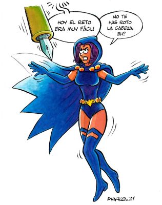 Joan C. Marco | Original drawing – Raven – Marco | Origin Of Comics