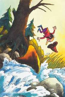 Jerzy Flisak (1930 - 2008) | Jerzy Flisak | "Hubert w wielkim kapeluszu", ilustracja do książki Otfrieda Preussler’a, 1986 | Desa Unicum