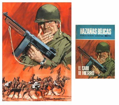 Rafael Cortiella | Original cover War – Brigada de Locos + cómic Hazañas Bélicas – Cortiella | Origin Of Comics