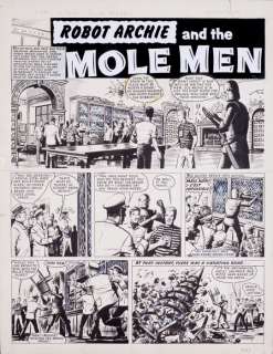 Kearon, Edward | Original page  - Robot Archie  - Robot Archie and the Mole Men  - (1964) | Catawiki