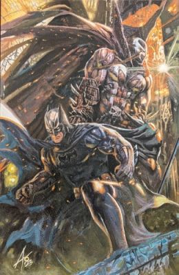 Batman & Spawn Original Art by Rudy Ao 11x17 Acrylic Painted Todd Mcfarlane | eBay US