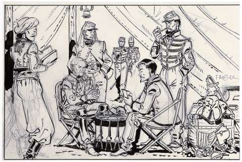 Meynet | Sauvage, case (non retenue) à l’encre de Chine… | AZ auction