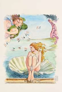 Manara | Illustration à l’aquarelle intitulée "Musei"… | AZ auction