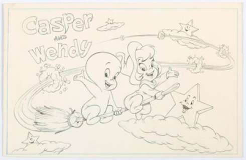 Robert McKimson Woody Woodpecker and Undated Casper Illustration Original Art Group of 2 (Capitol Records, - | Heritage